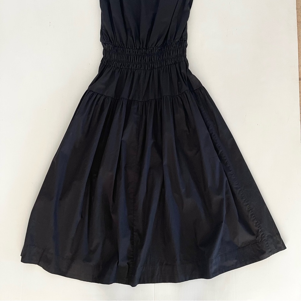 H&M Black Smocked Waist V Neck Sleeveless Midi Dress - Picture 11 of 11